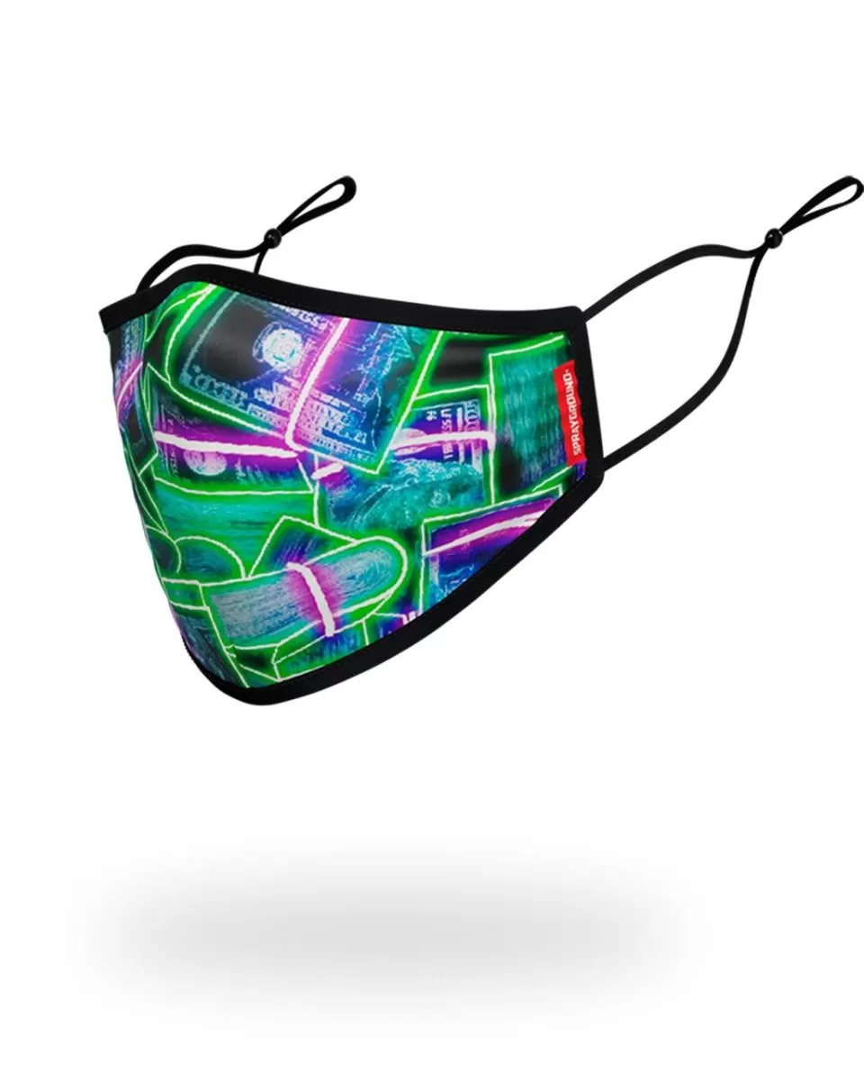 SPRAYGROUND Face Masks*ADULT NEON MONEY FORM FITTING FACE MASK