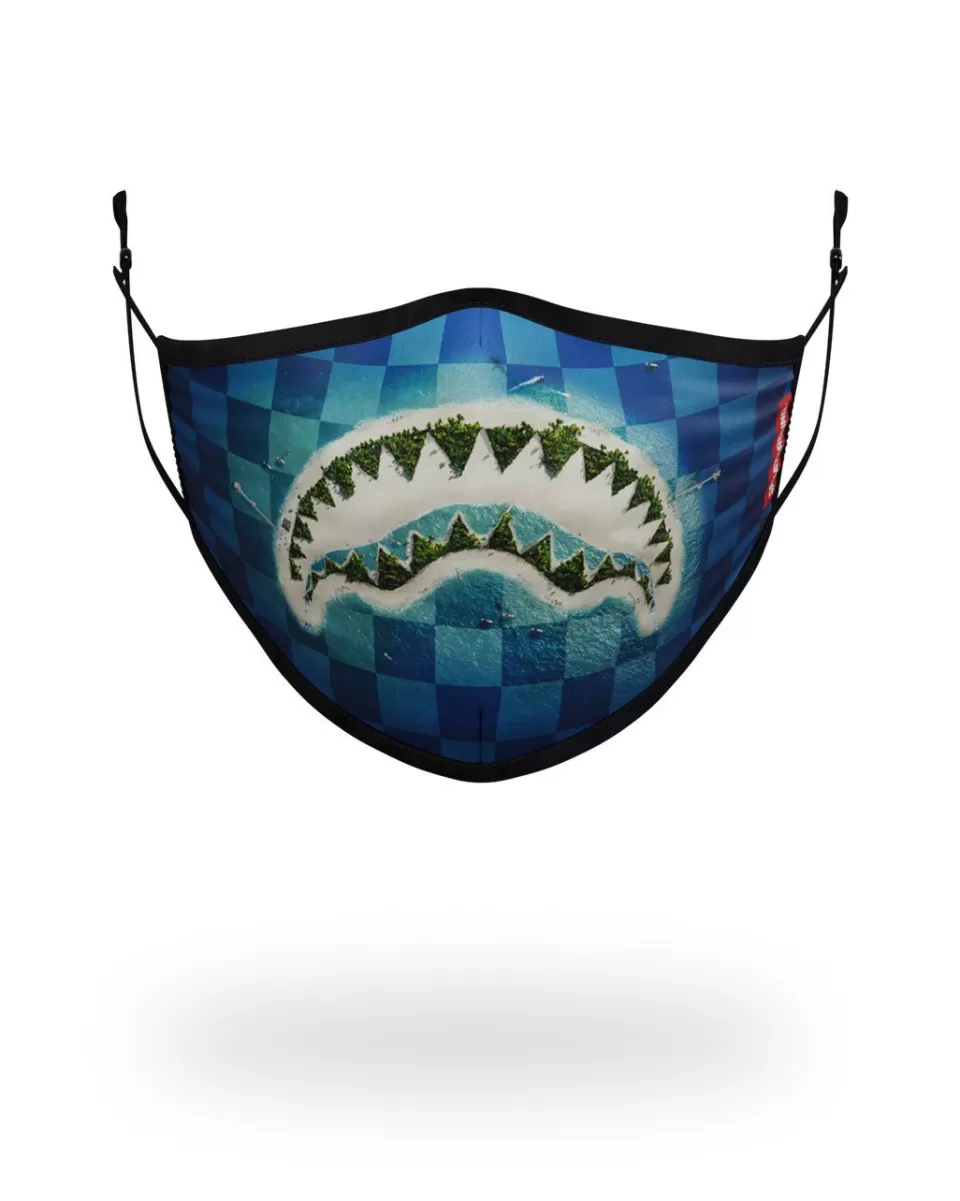 SPRAYGROUND Face Masks*ADULT SHARK ISLAND FORM FITTING FACE MASK