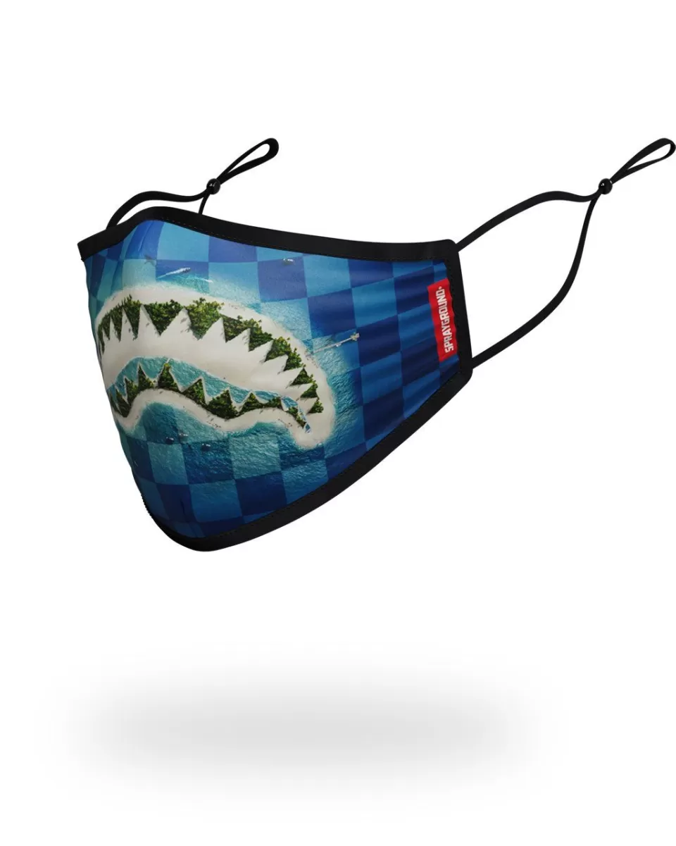 SPRAYGROUND Face Masks*ADULT SHARK ISLAND FORM FITTING FACE MASK