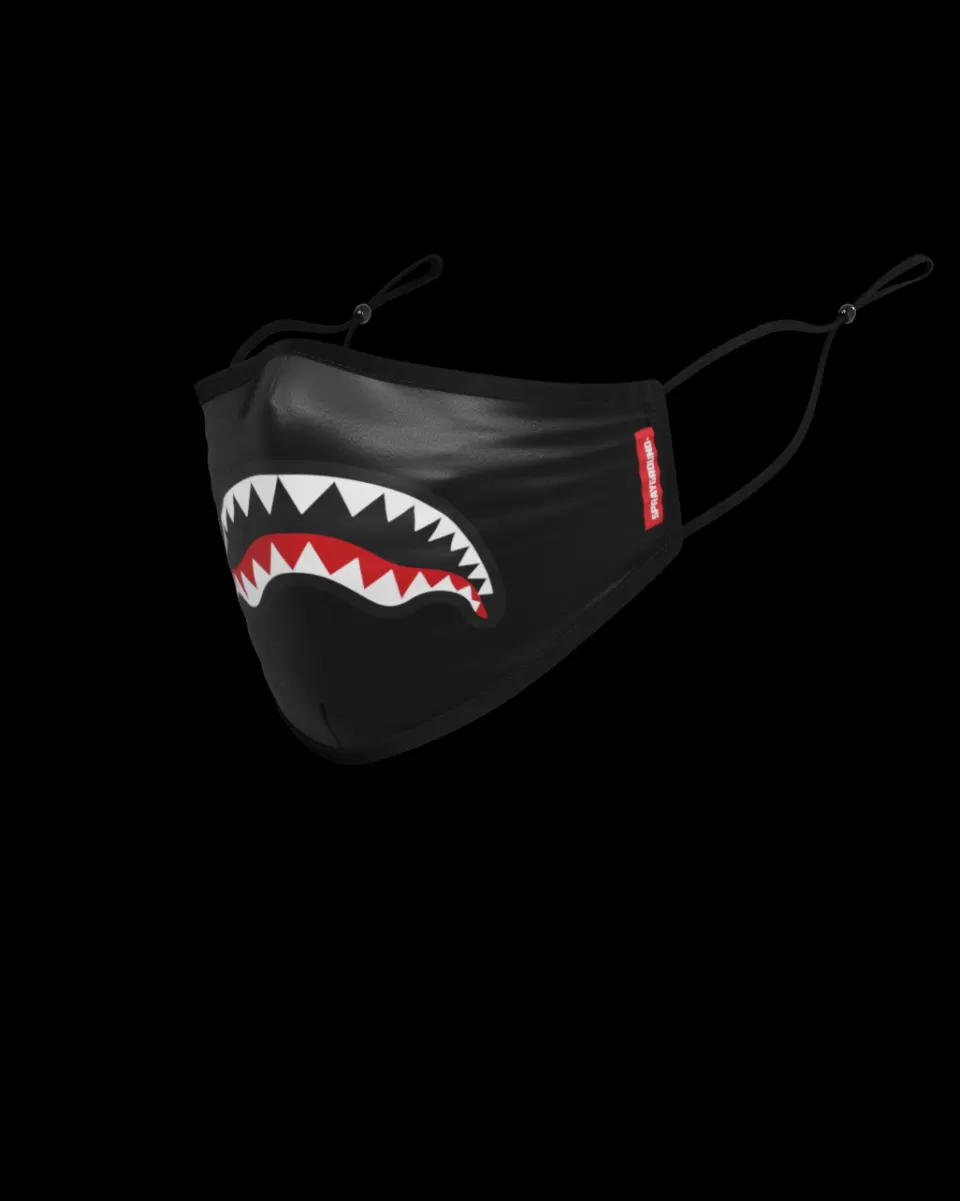 SPRAYGROUND Face Masks*ADULT SHARK LOGO (BLACK) FORM-FITTING FACE MASK