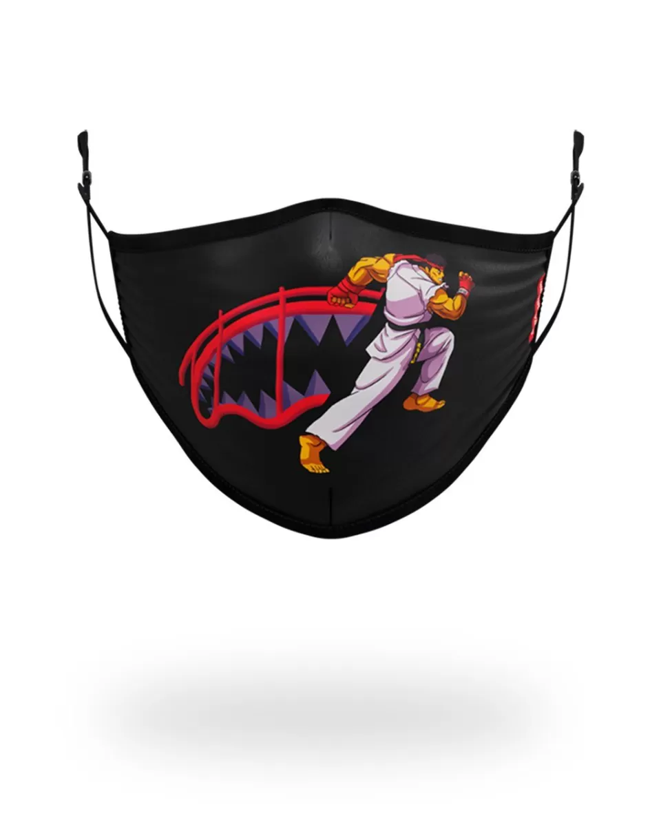 SPRAYGROUND Face Masks*ADULT STREET FIGHTER RYU SHARK FORM FITTING FACE-COVERING