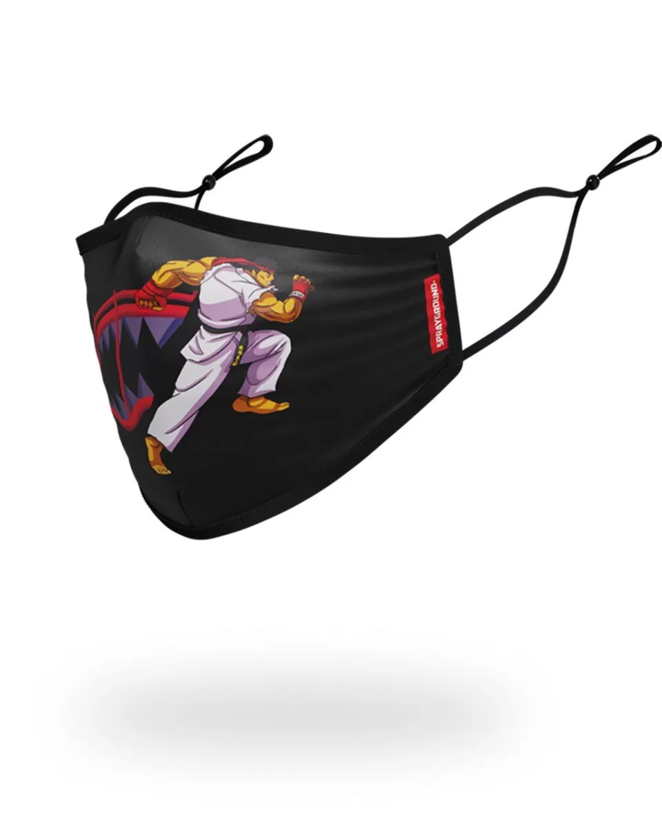 SPRAYGROUND Face Masks*ADULT STREET FIGHTER RYU SHARK FORM FITTING FACE-COVERING