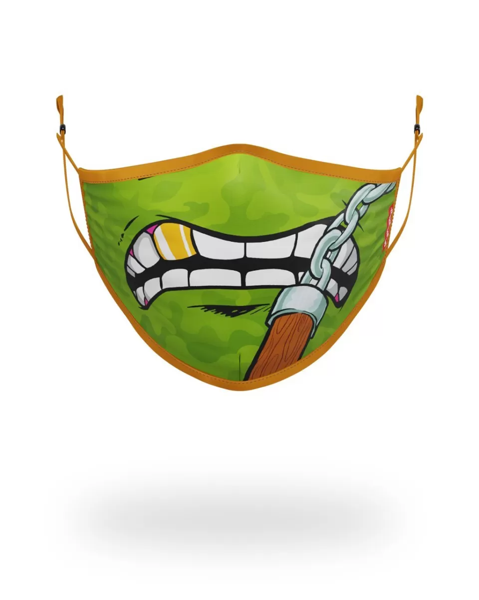 SPRAYGROUND Face Masks*ADULT TMNT: MICHELANGELO SHARK FORM FITTING FACE-COVERING