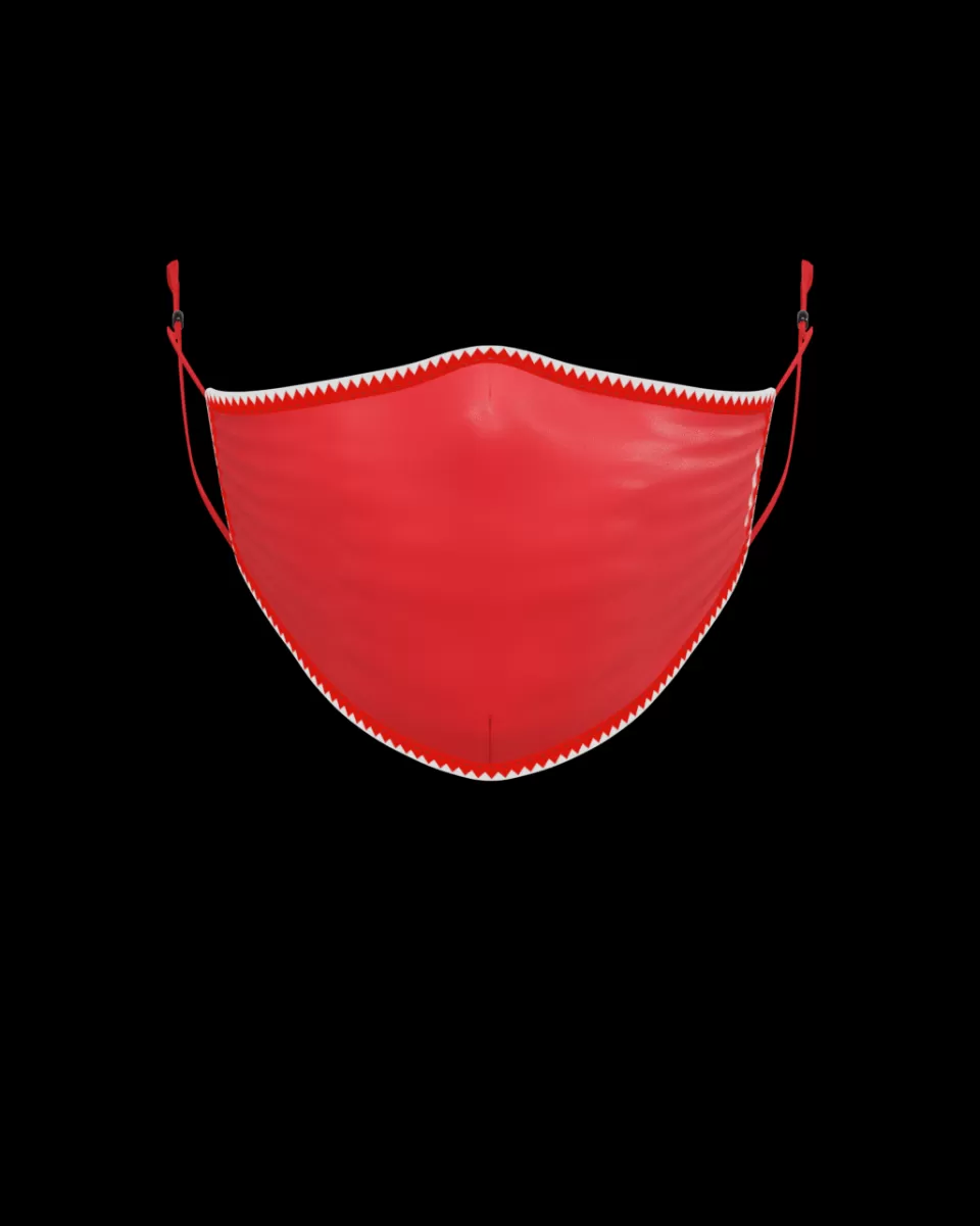 SPRAYGROUND Face Masks*ADULT VERTICAL SHARK (RED) FORM-FITTING FACE MASK