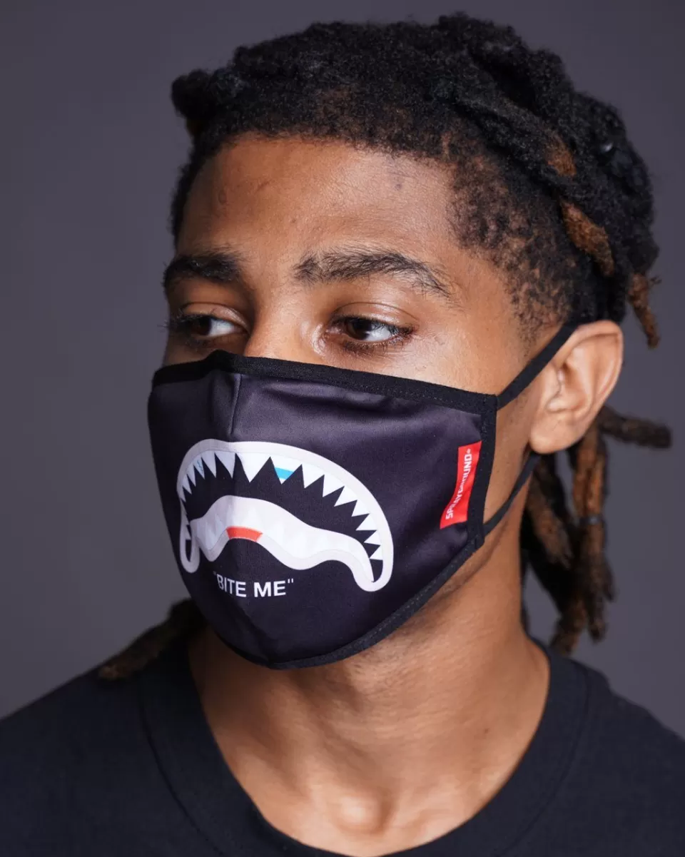 SPRAYGROUND Face Masks*BITE ME SHARK (BLK) POLYESTER FACE MASK