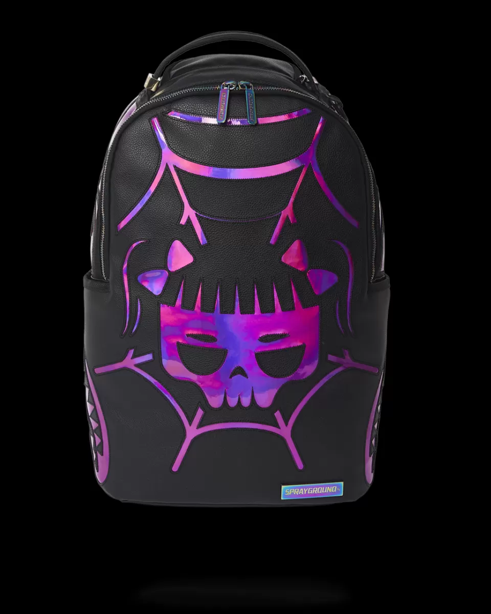 SPRAYGROUND Backpacks*CAZZU IRIDESCENT CUT & SEW SPIDER SKULL SHARK BACKPACK (DLXV)