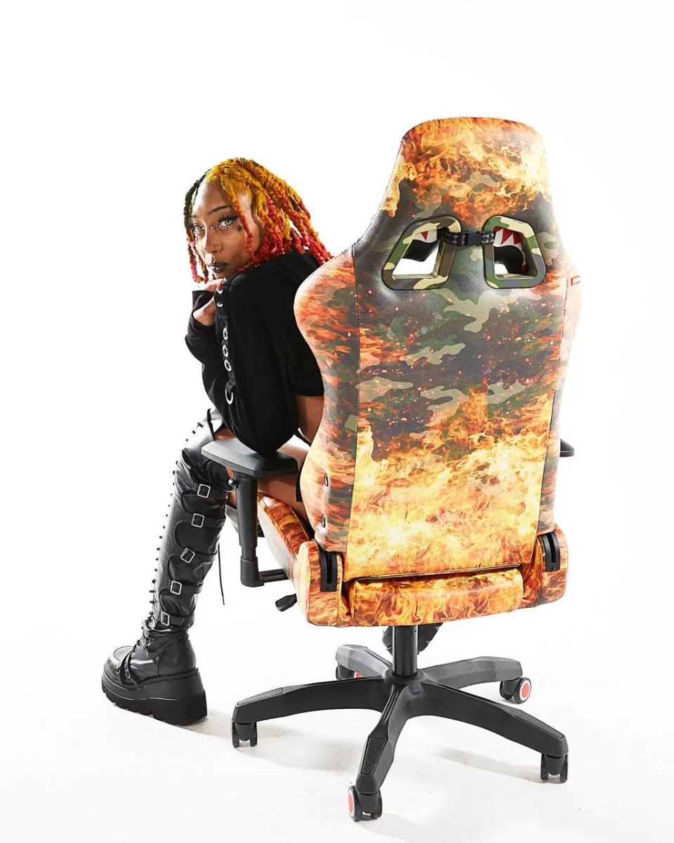 SPRAYGROUND Gaming Chairs*FIRE CAMO GAMING CHAIR - SUPER RARE