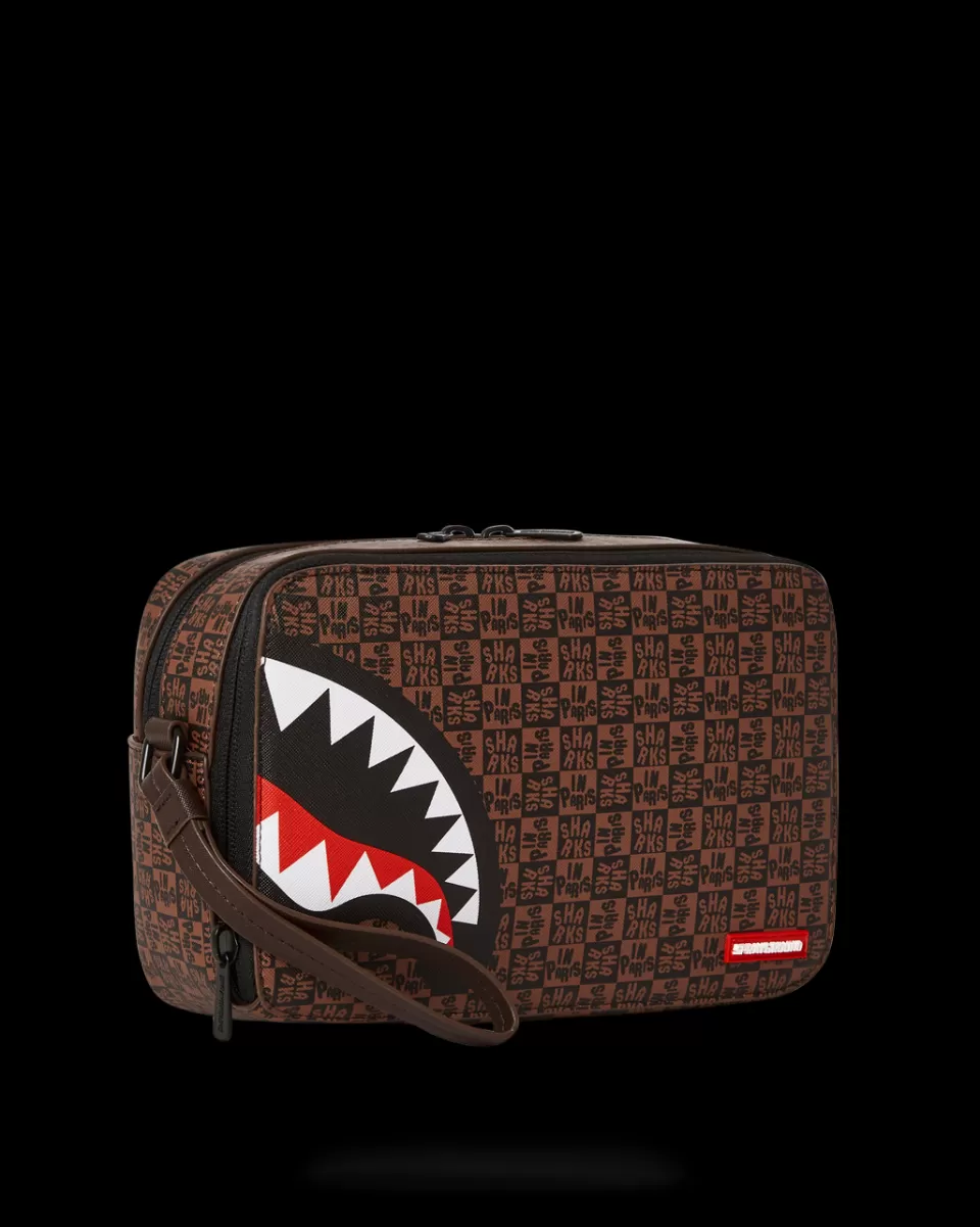 SPRAYGROUND Toiletries Aka Money Bags*FRENZY SHARKS TOILETRY BAG