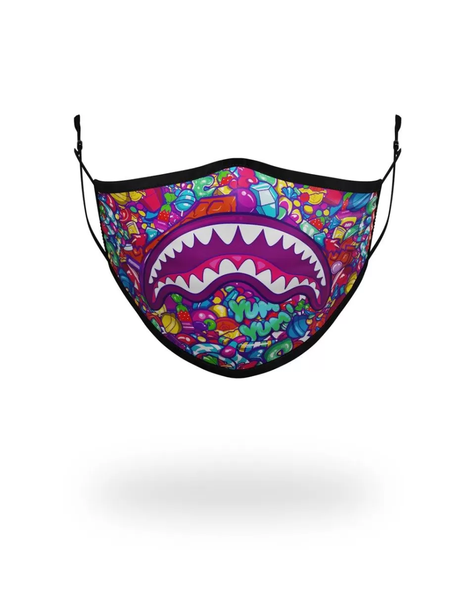 SPRAYGROUND Face Masks*KIDS FORM FITTING MASK: CANDY SHARK