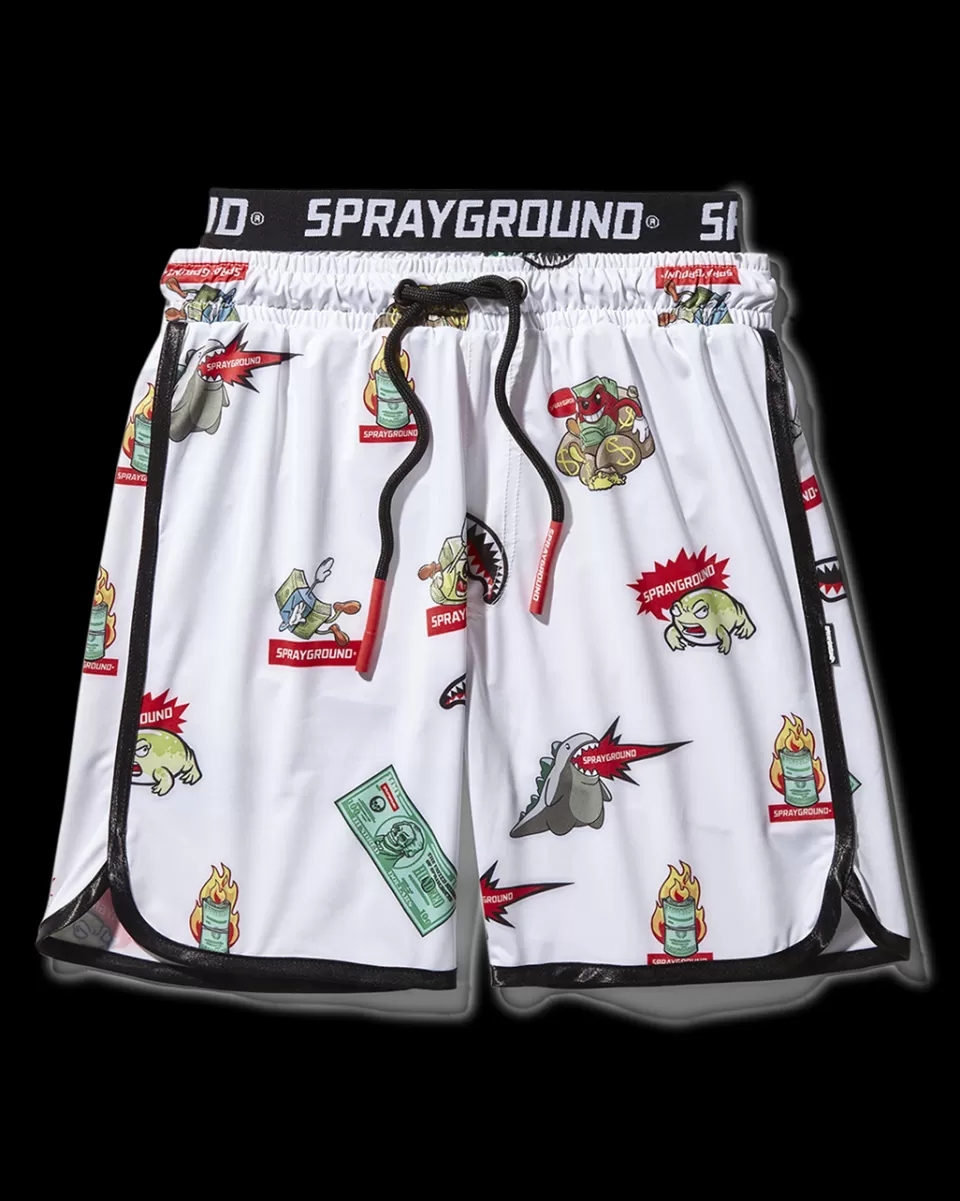 SPRAYGROUND Swimwear*KIDS PATCH ALL-IN SWIM TRUNKS (WHITE)