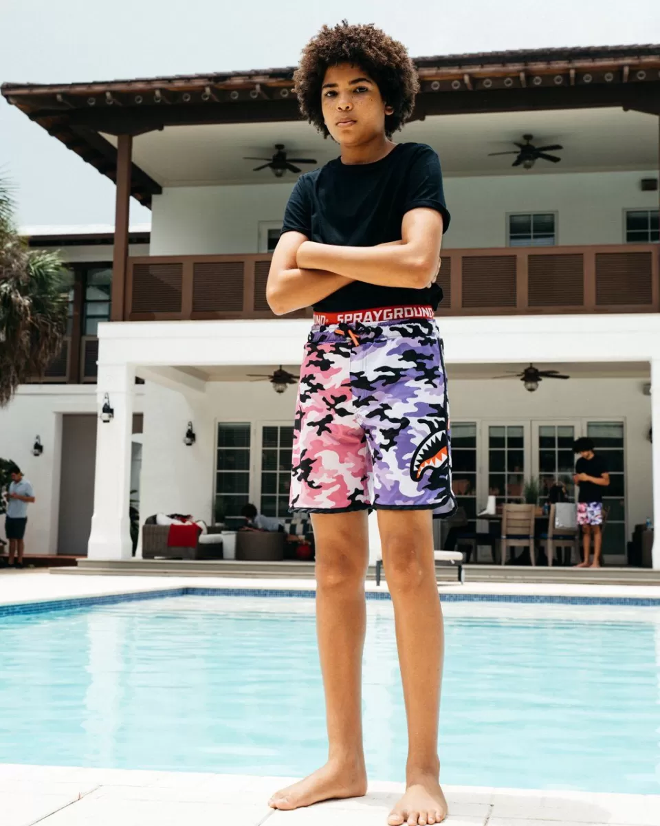 SPRAYGROUND Swimwear*KIDS SPLIT CAMO SWIM TRUNKS