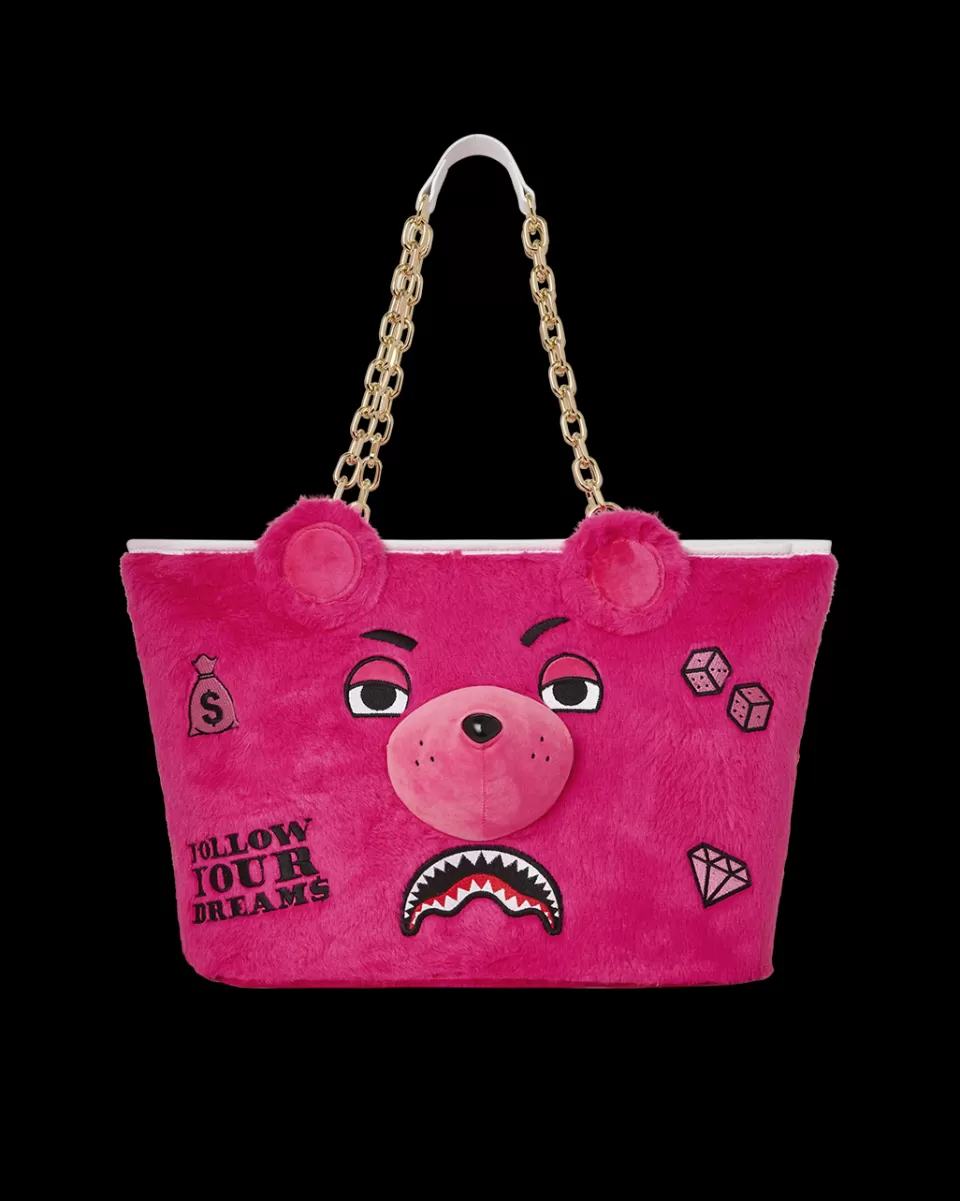 SPRAYGROUND Handbags | Totes*PLUSH MONEYBEAR TOTE (PINK)