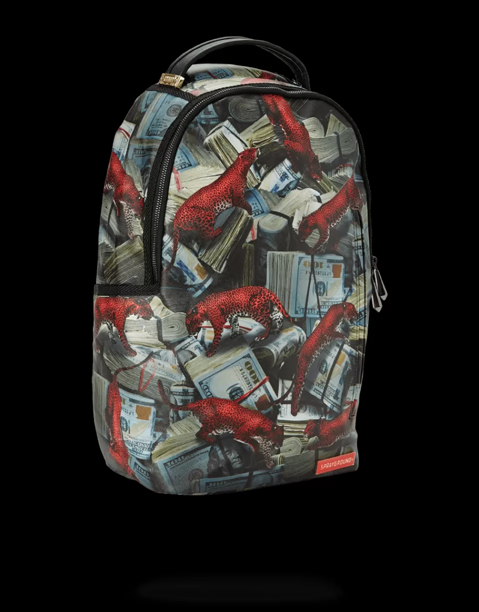 SPRAYGROUND Backpacks*RED LEOPARD MONEY