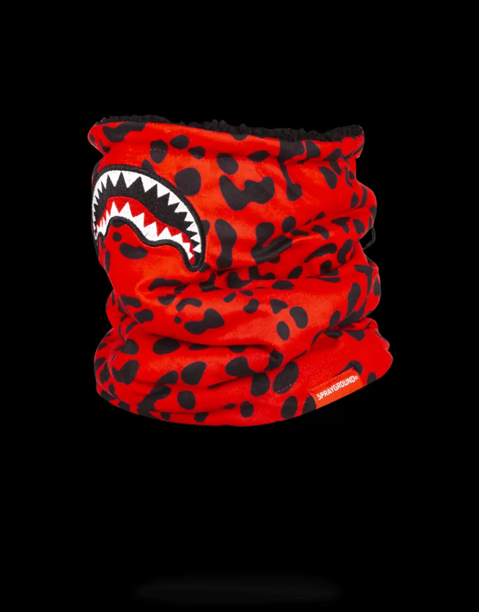 SPRAYGROUND Ski Masks*RED LEOPARD NECK WARMER