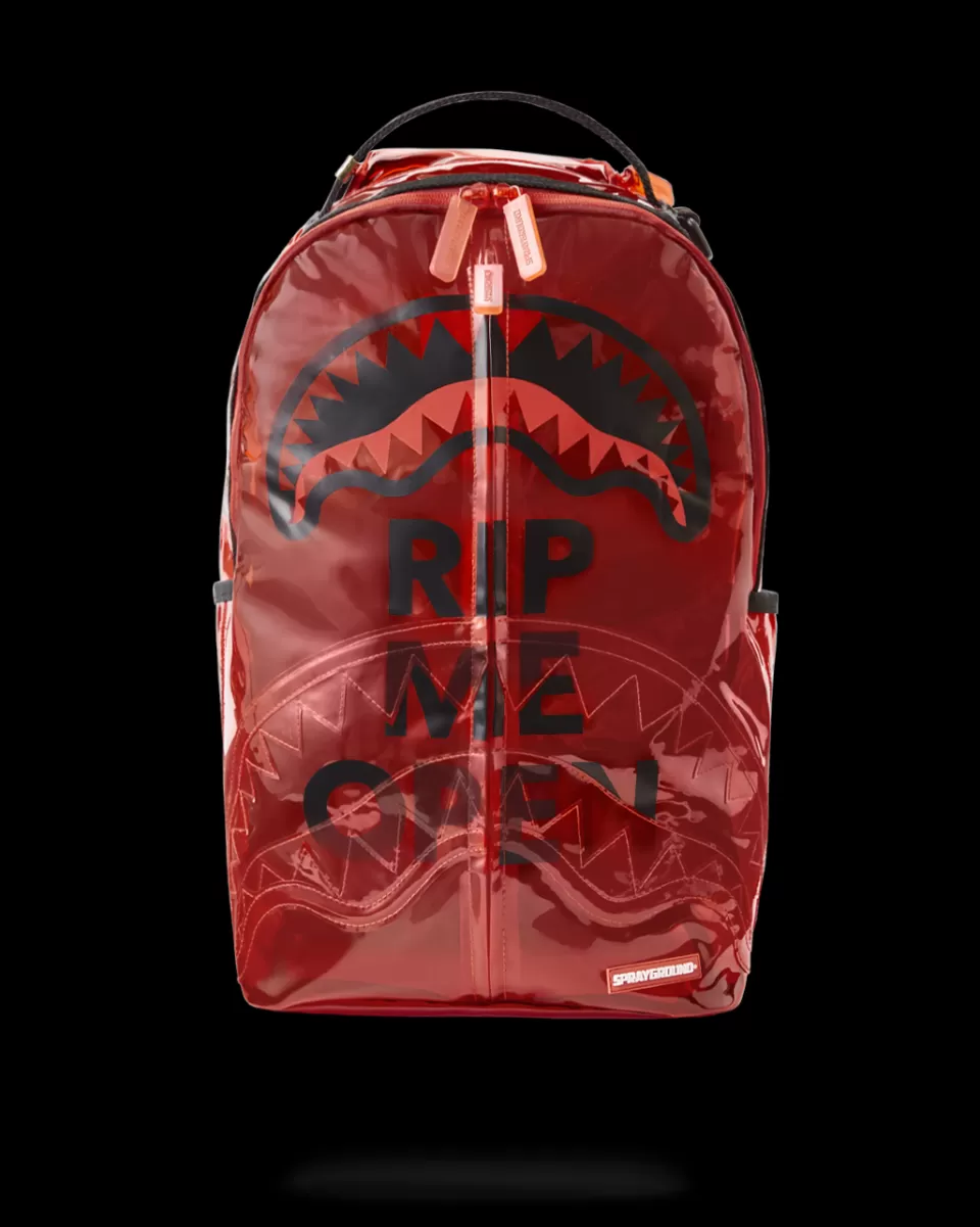 SPRAYGROUND Backpacks*RIP ME OPEN (RED) (VINYL)