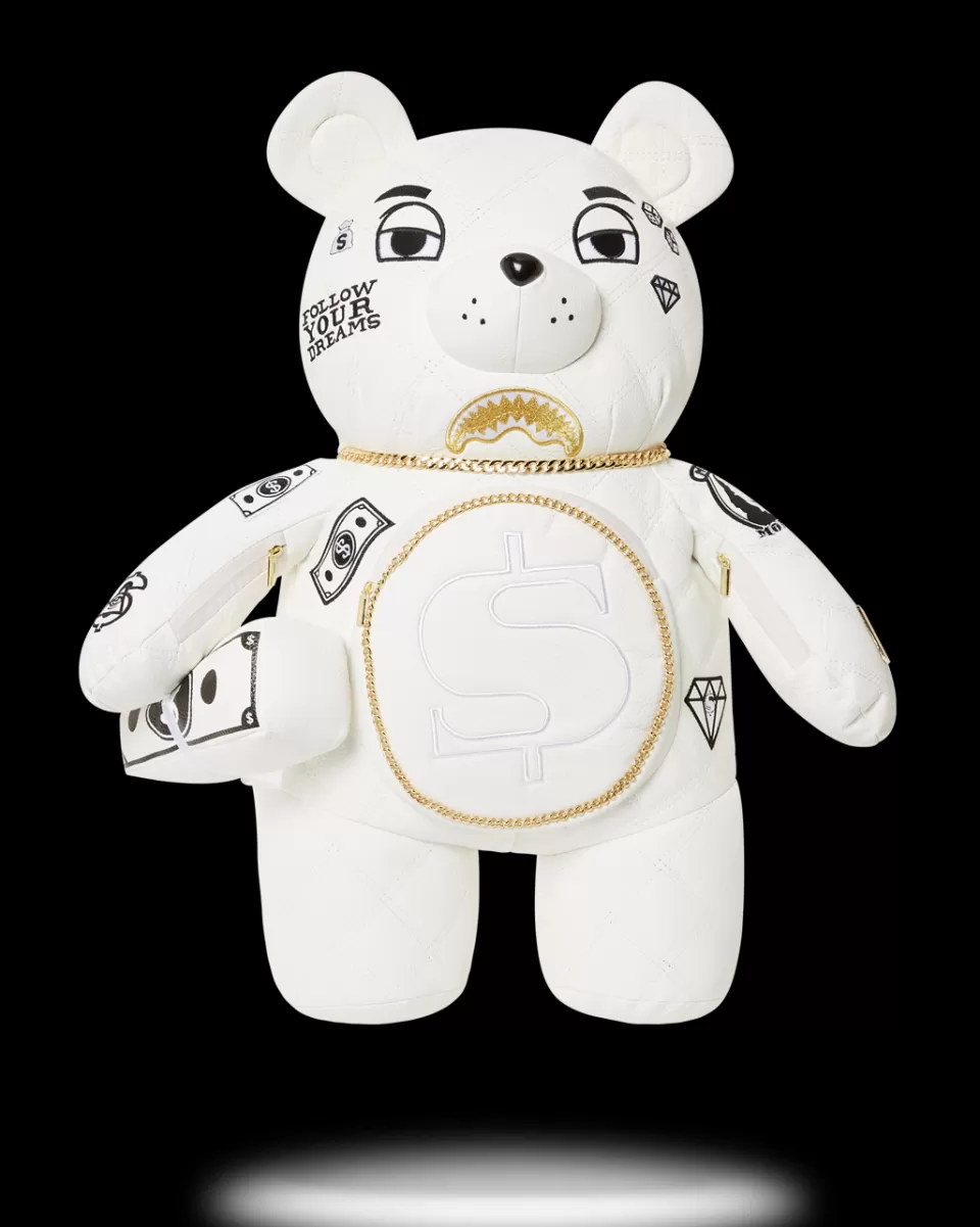 SPRAYGROUND Backpacks | Teddy Bear Backpacks*RIVIERA LE BLANC GOLD CHAIN MONEYBEAR TEDDYBEAR BACKPACK