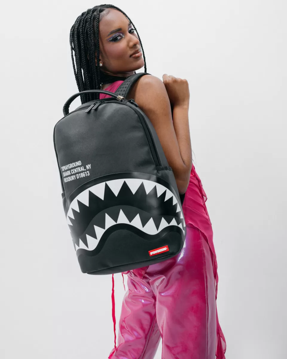 SPRAYGROUND Backpacks*SHARK CENTRAL BLK/GRAY BACKPACK (DLXV)