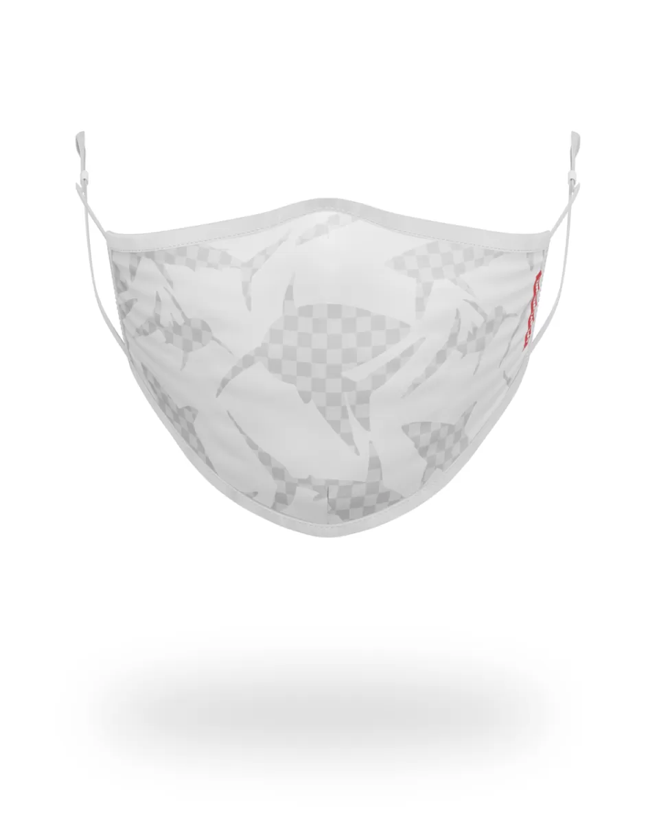 SPRAYGROUND Face Masks*SHARK CHECK (WHITE) FACE MASK