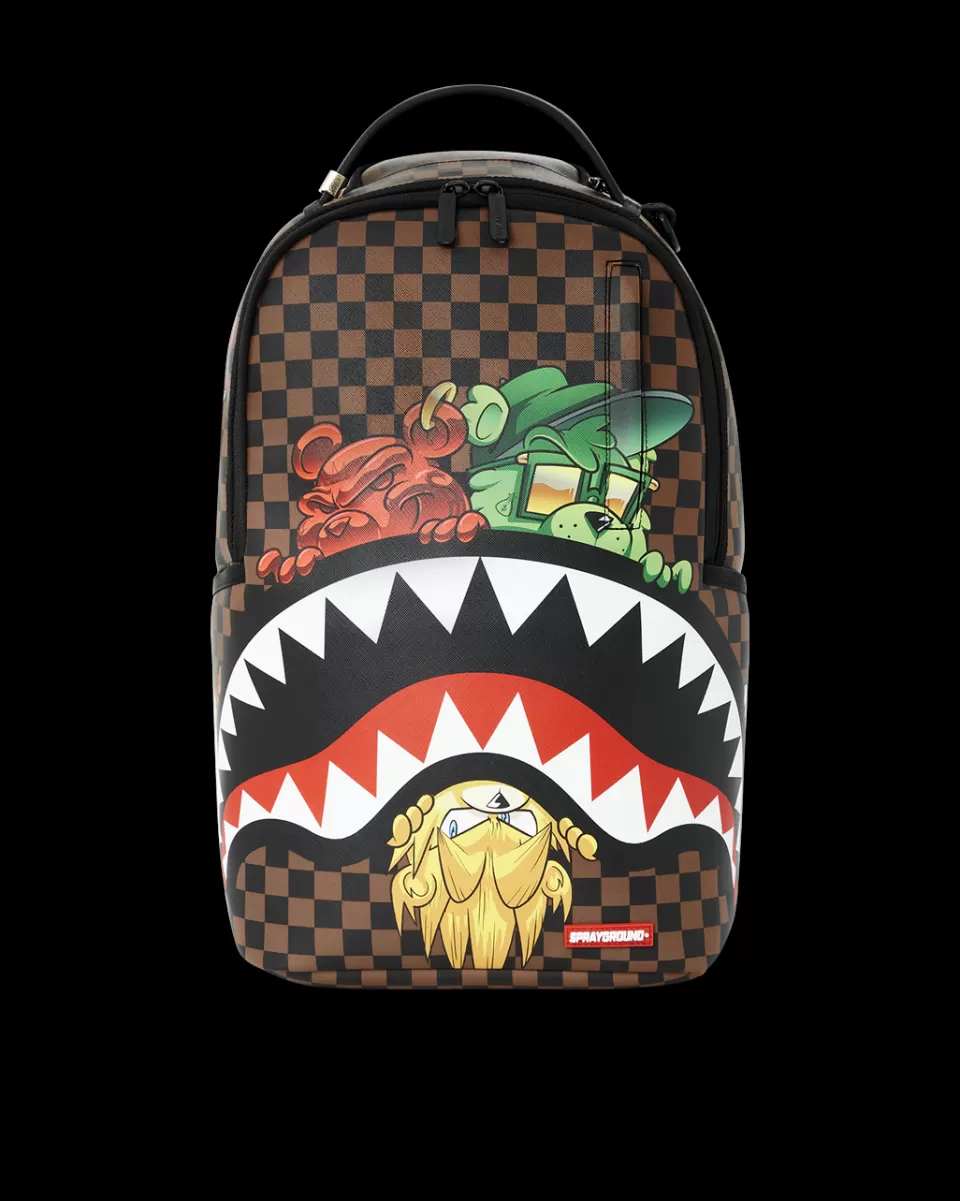 SPRAYGROUND Backpacks*SHARKS IN PARIS CHARACTERS SNEAKIN BACKPACK (DLXV)