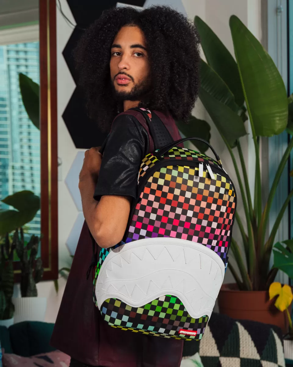 SPRAYGROUND Backpacks*SHARKS IN PARIS THE GRID BACKPACK (DLXV)