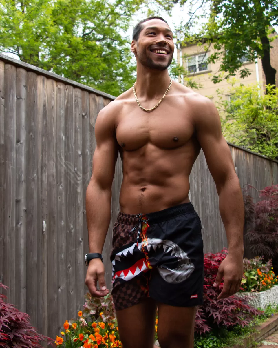 SPRAYGROUND Swimwear*SHARKS IN PARIS UNSTOPPABLE SWIM TRUNKS