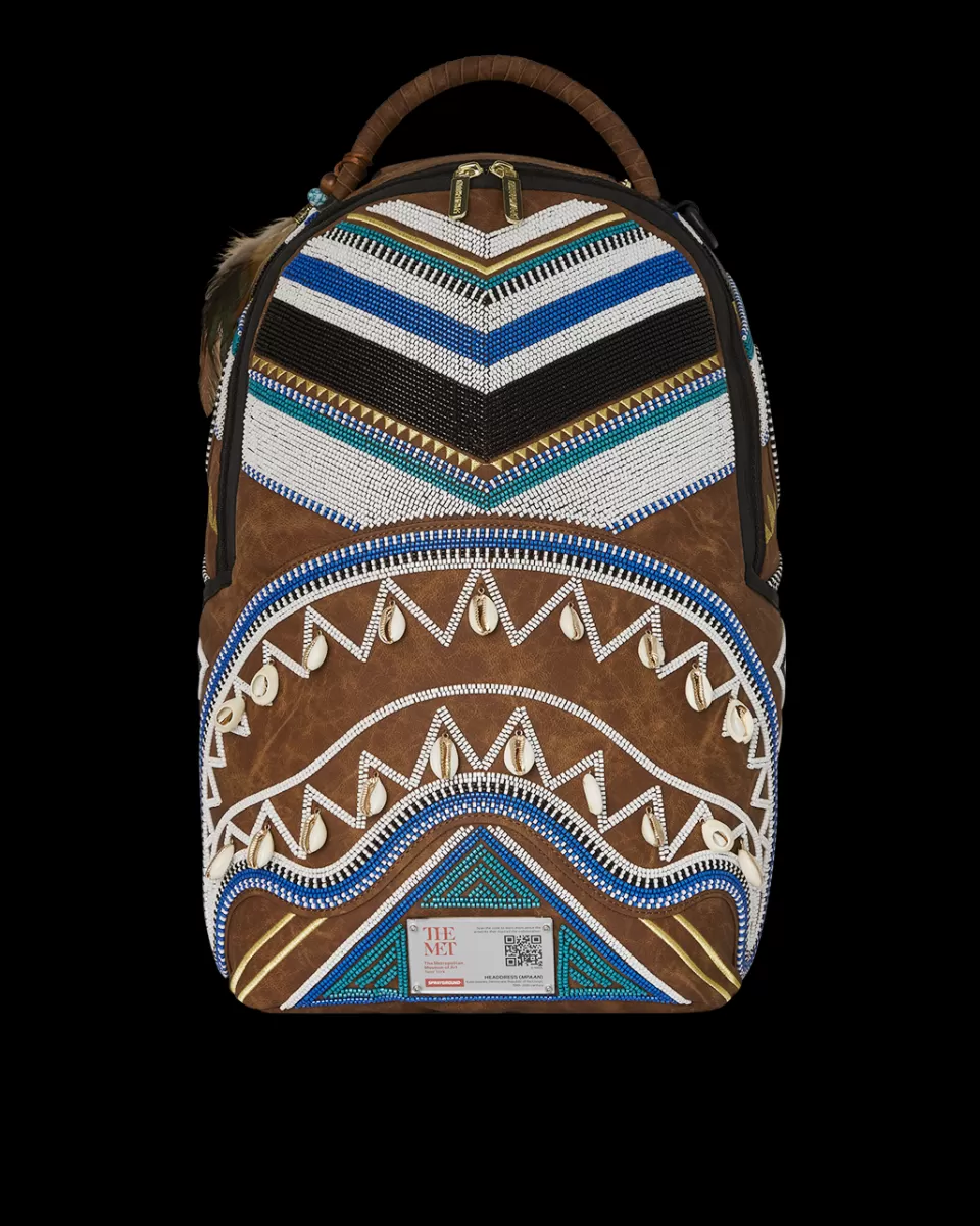 SPRAYGROUND Backpacks*THE MET KUBA KINGDOM HEADDRESS BACKPACK