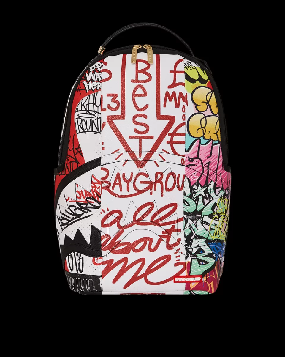 SPRAYGROUND Backpacks*TRI-SPLIT GRAFFITI BACKPACK (DLXV)