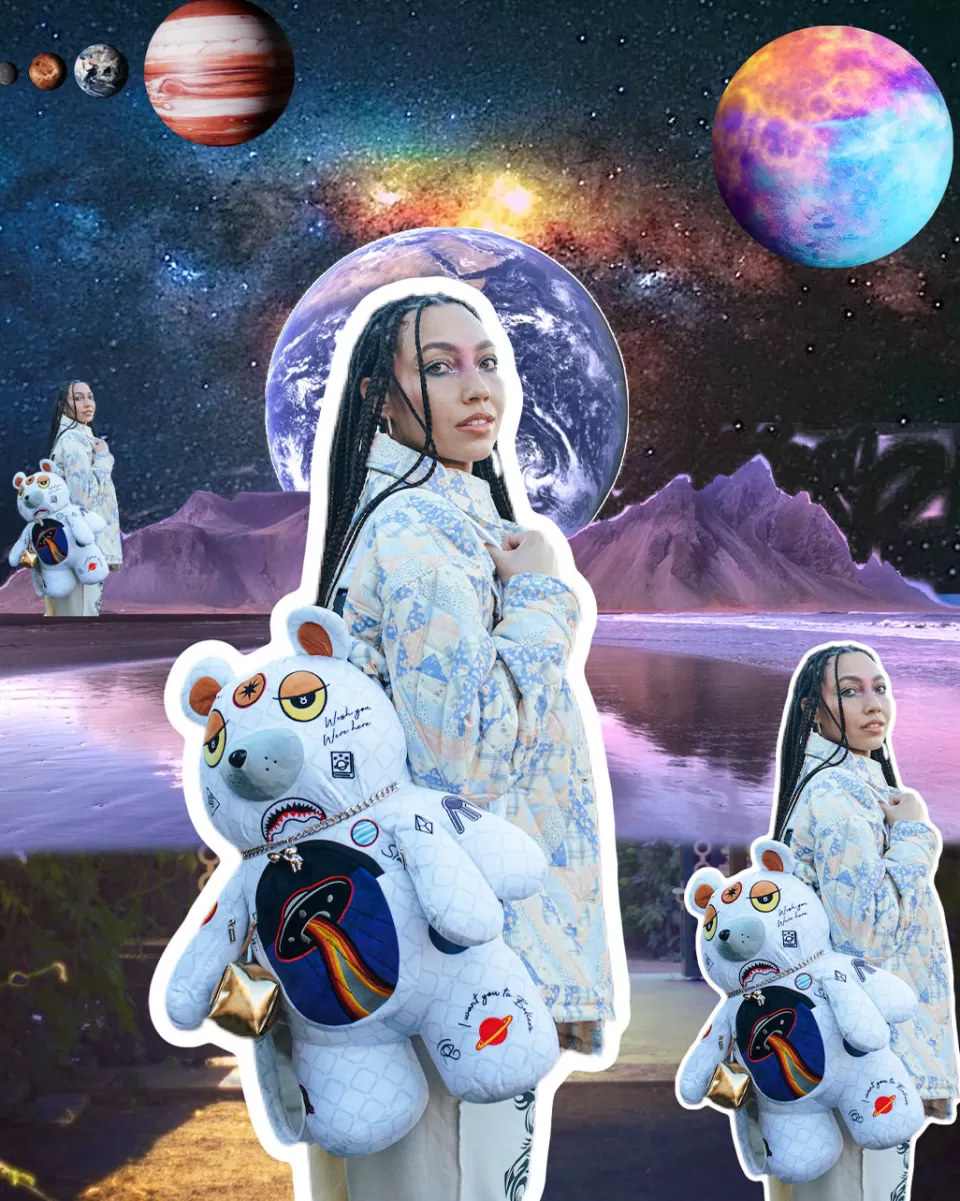 SPRAYGROUND Backpacks | Teddy Bear Backpacks*UFO SPACED OUT MONEYBEAR TEDDYBEAR BACKPACK