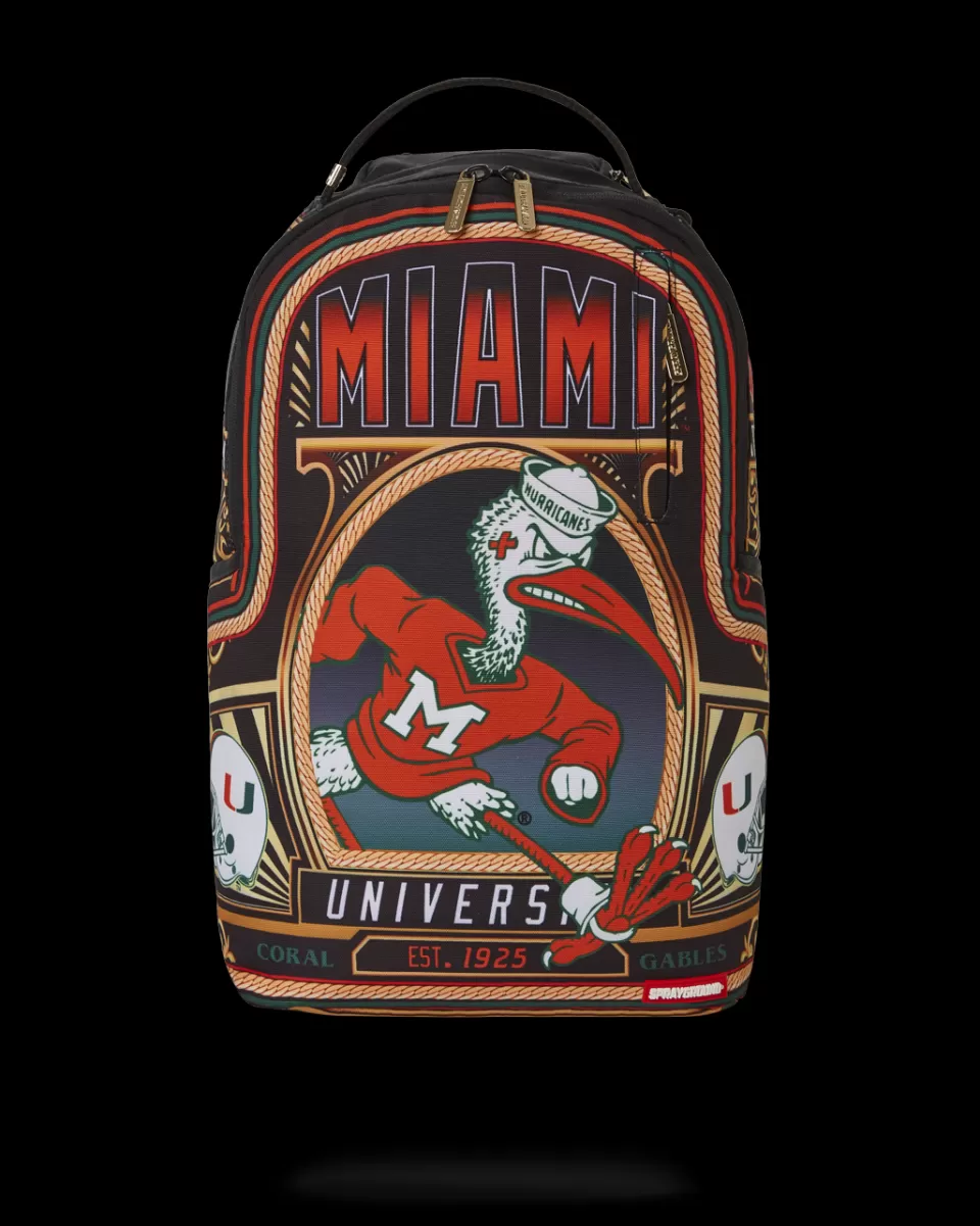 SPRAYGROUND Backpacks*UNIVERSITY OF MIAMI BACKPACK (DLXR)