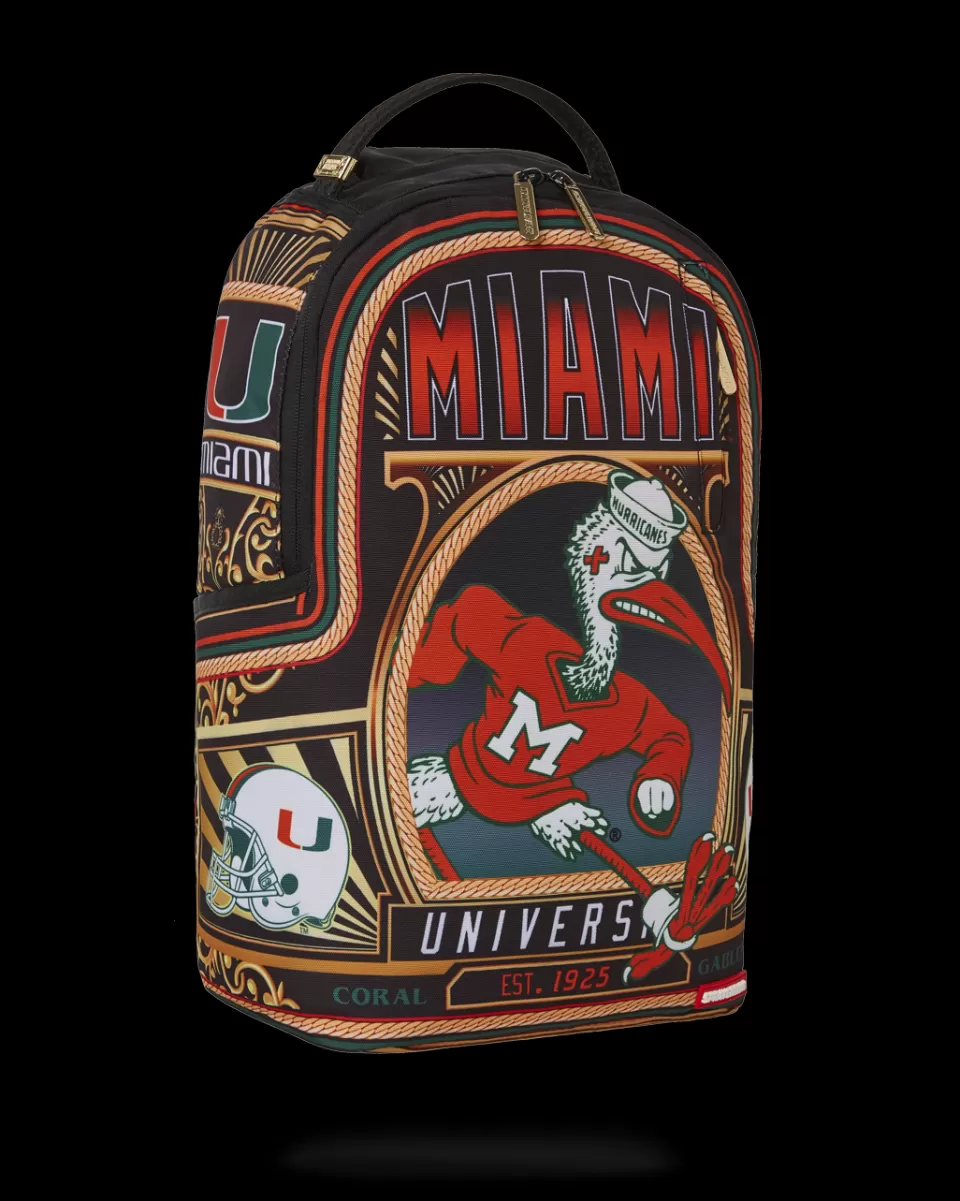 SPRAYGROUND Backpacks*UNIVERSITY OF MIAMI BACKPACK (DLXR)