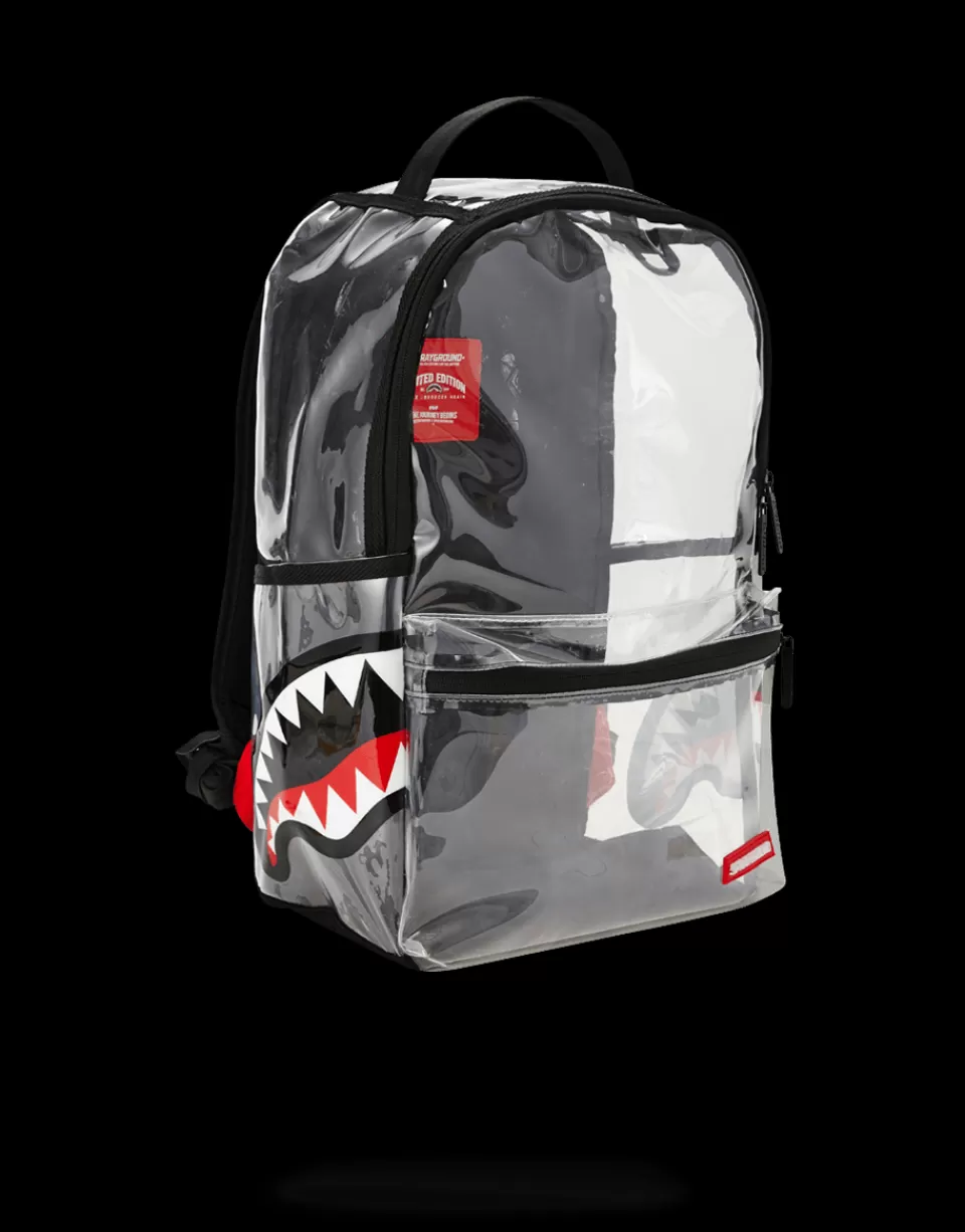 SPRAYGROUND Backpacks*20/20 VISION DOUBLE CARGO SIDE SHARK CLEAR BACKPACK