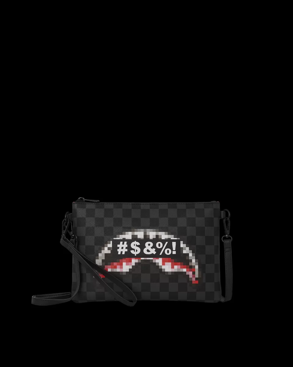 SPRAYGROUND Crossover Clutches*WHAT THE BEEP' SHARK CROSSOVER CLUTCH